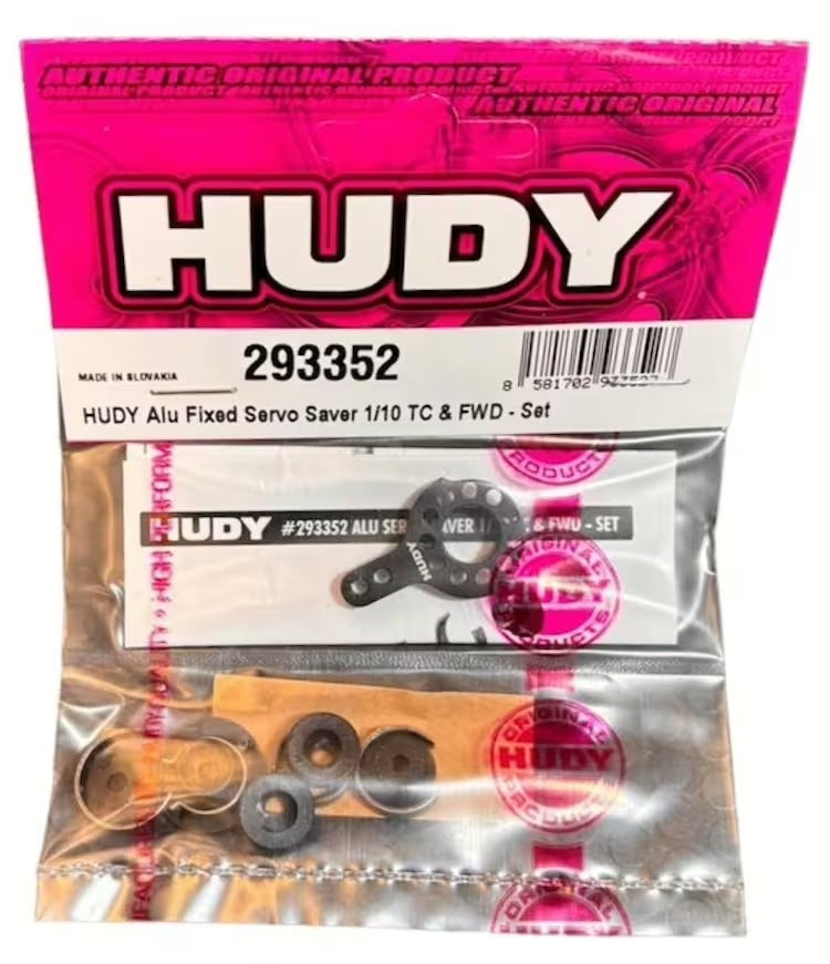 Hudy - Alu Fixed Servo Saver 1:10 TC & FWD - 293352