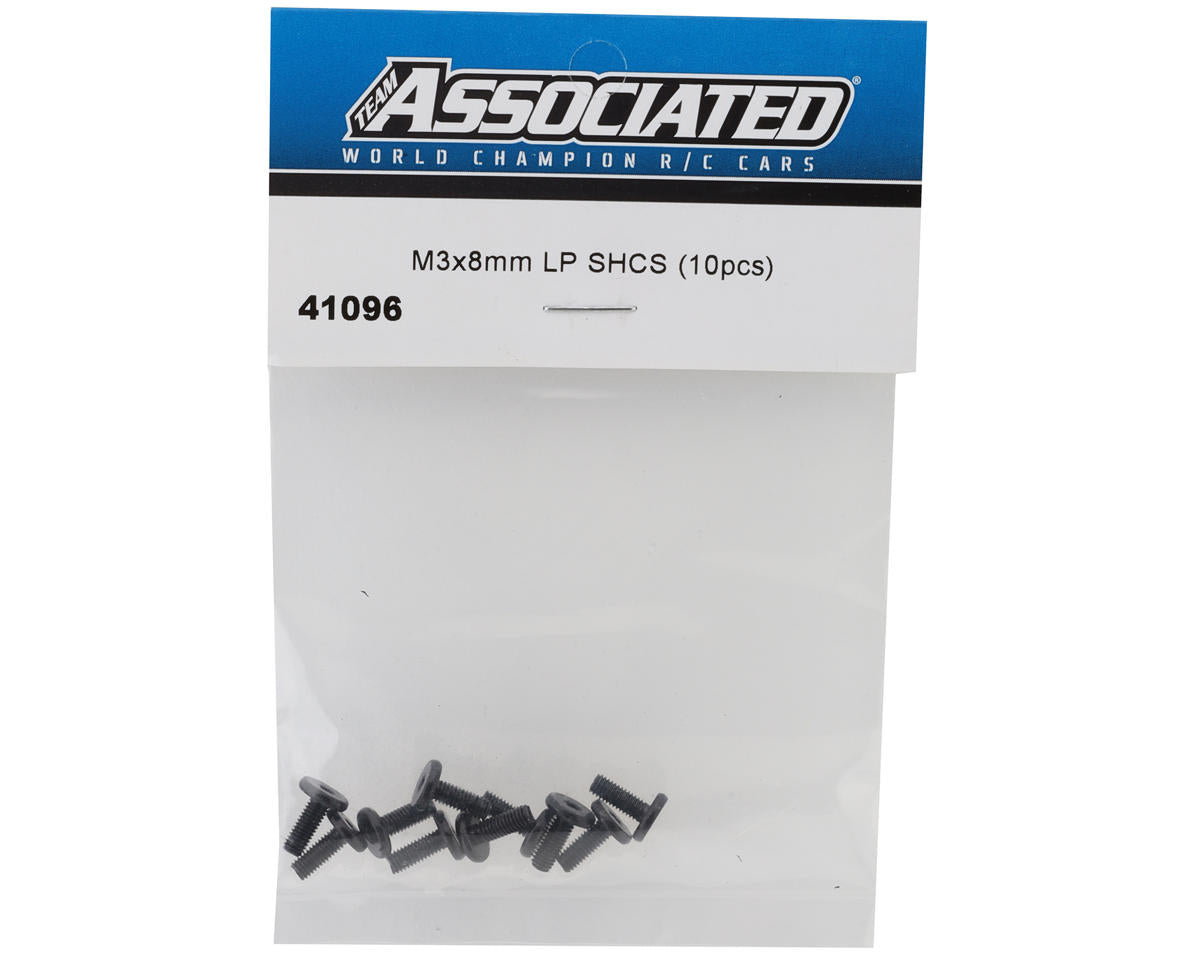 Team Associated 3x8mm LP Cap Head Screws (10)