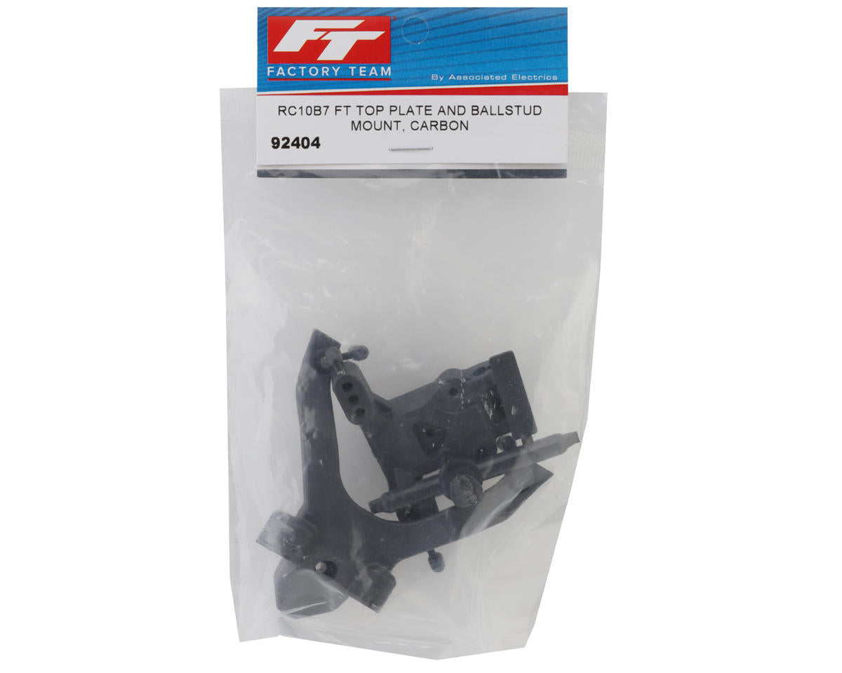 Team Associated RC10B7 Factory Team Carbon Top Plate & Ballstud Mount Set - 92404