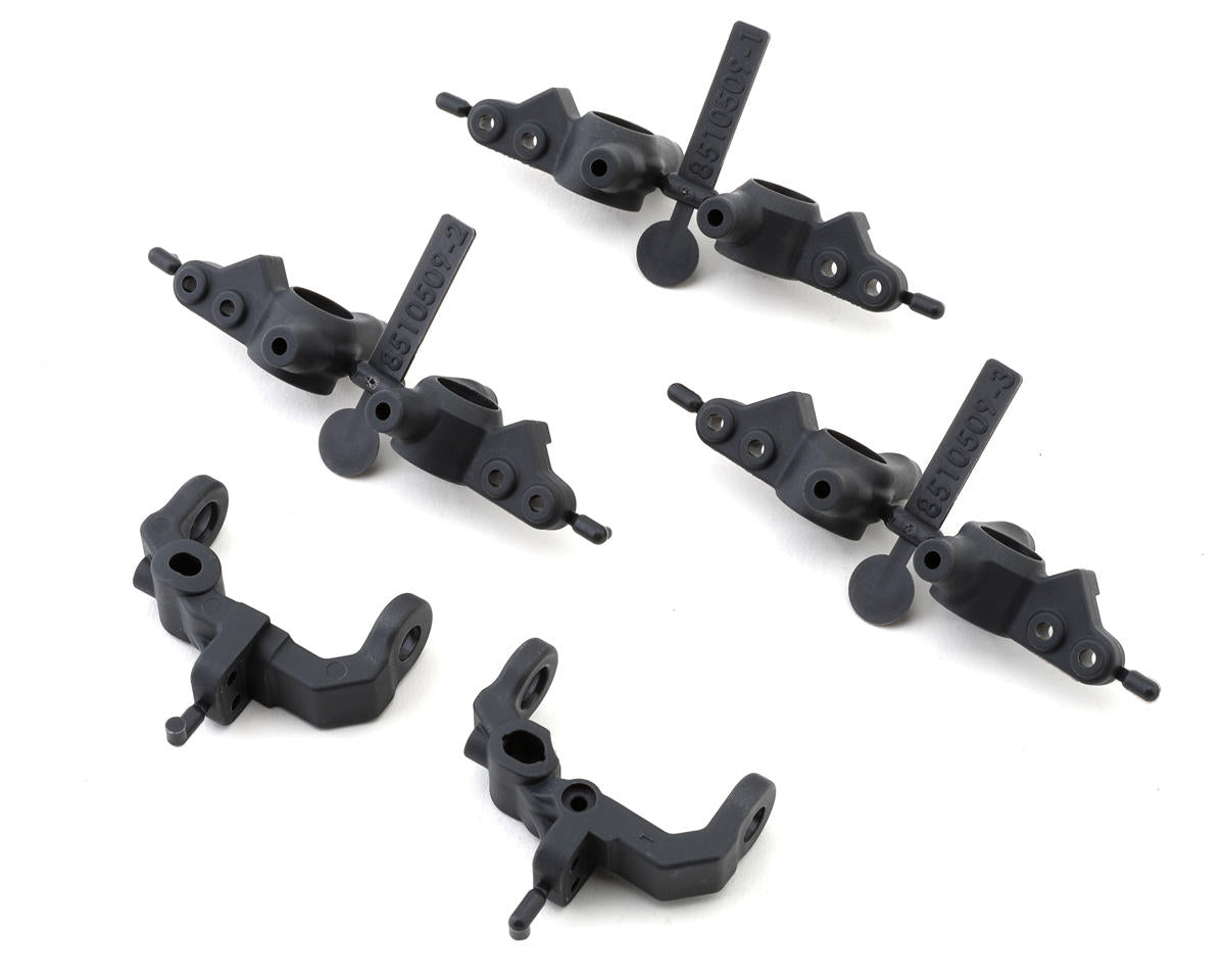 Team Associated RC10B7 Factory Team Caster & Steering Blocks (Carbon) - 92415