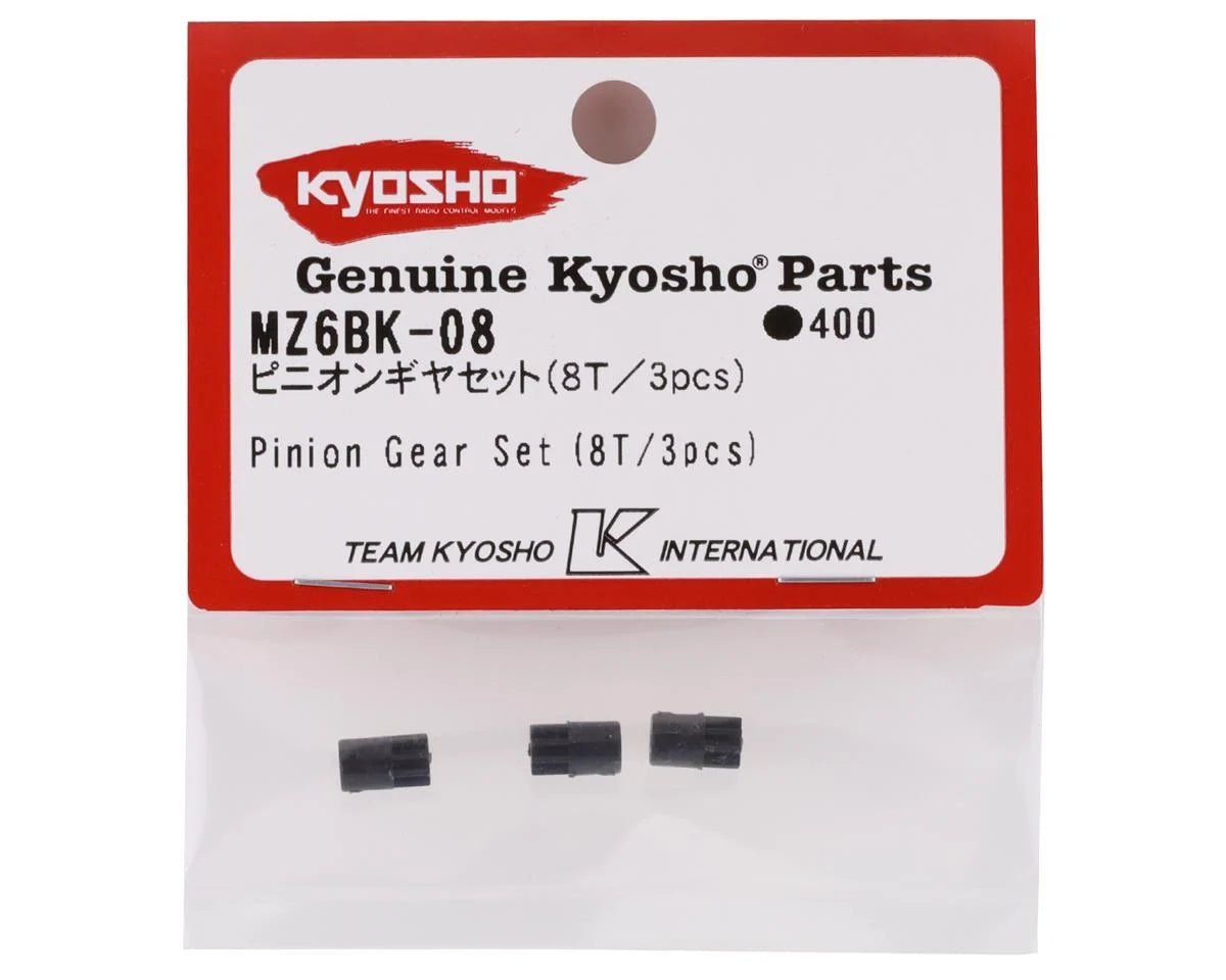 Kyosho - Mini-Z Pinion Gear Set (3) (8T) - MZ6BK-08