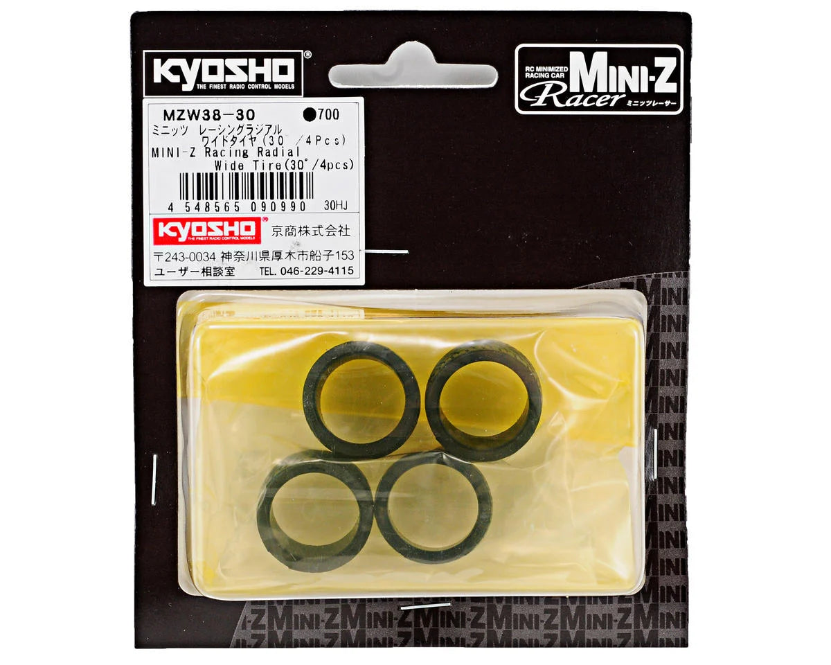 Kyosho - Mini-Z 11mm Wide Racing Radial Tire (4) (30 Shore) - MZW38-30