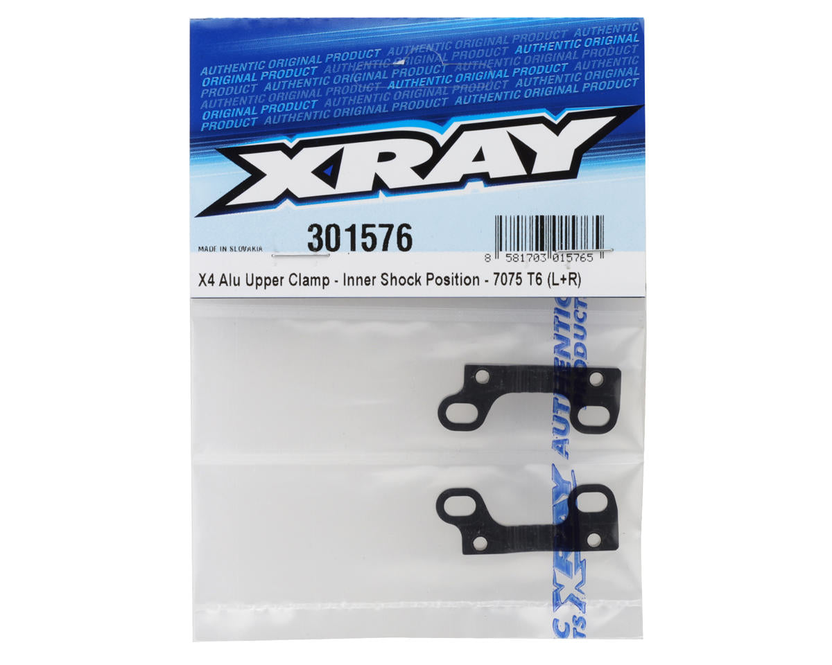 XRAY X4 - ALU UPPER CLAMP - INNER SHOCK POSITION - SWISS 7075 T6 (L+R) - 301576