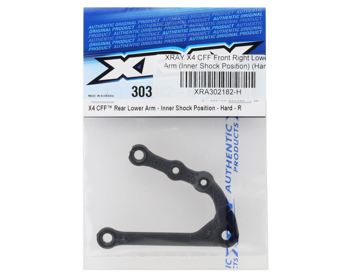 XRAY X4 - CFF™ FRONT LOWER ARM - INNER SHOCK POSITION - HARD - RIGHT - 302182-H