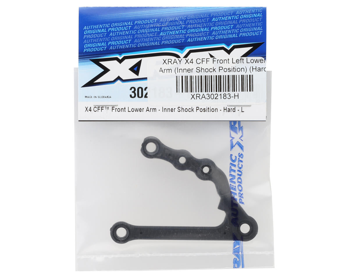 XRAY X4 - CFF™ FRONT LOWER ARM - INNER SHOCK POSITION - HARD - LEFT - 302183-H