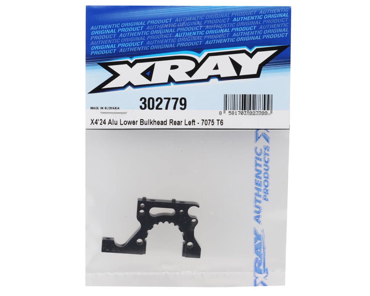 XRAY X4 - ALU LOWER BULKHEAD - REAR LEFT - 7075 T6 - 302779