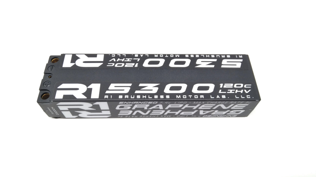 R1 Wurks - 5300mah 120C 7.4V 2S Graphene Slim Battery - 030024