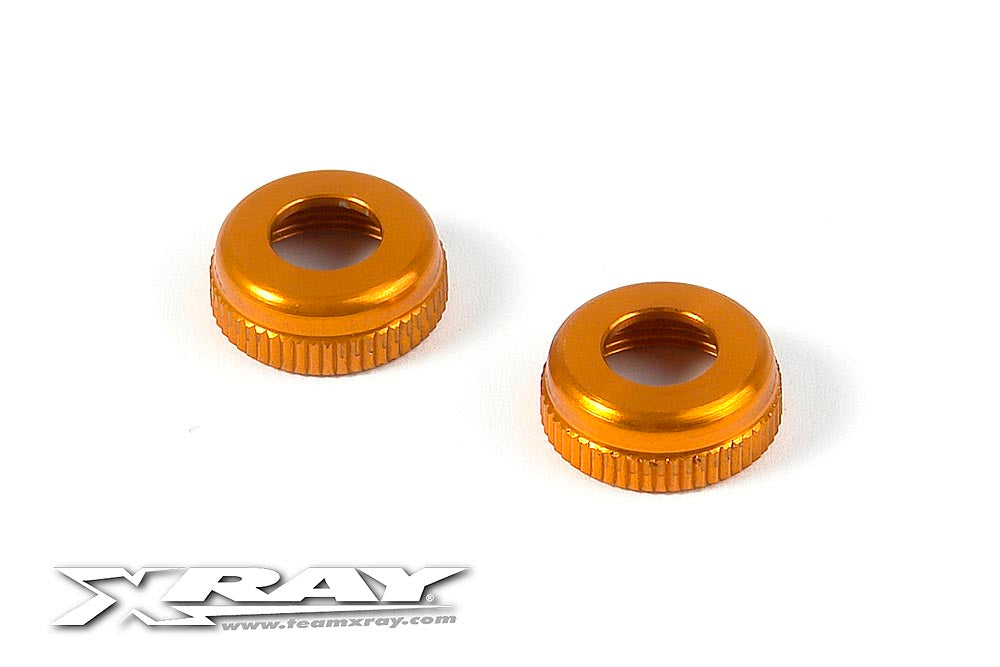 XRAY - Alu Cap for XRAY Shock Body Orange (2) - 308327-O