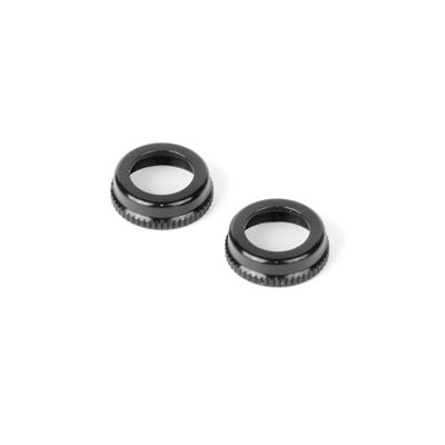 XRAY T4 2021 - ULP ALU SHOCK CAP-NUT WITH VENT HOLE - BLACK (2) - 308354-K