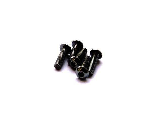 Hiro Seiko - Aluminium 7075 Hex Button Screw - BLACK (5 pieces)