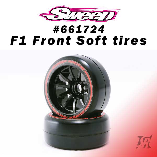 Sweep F1 Front Soft compound V6 Low Profile 2pcs - 661724