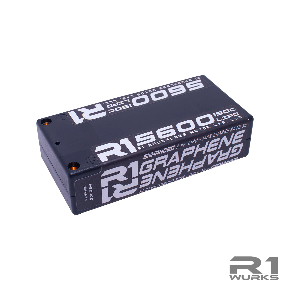 R1 Wurks - 5600mAh 150C 7.4V 2S Lipo GRAPHENE SHORTY BATTERY - 030006-5