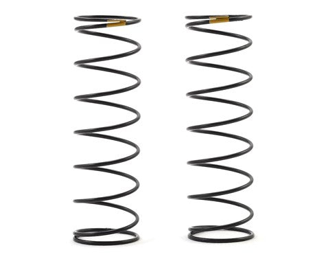 Team Associated 12mm Rear Shock Spring (2) (Yellow/2.30lbs) (61mm Long) - 91841