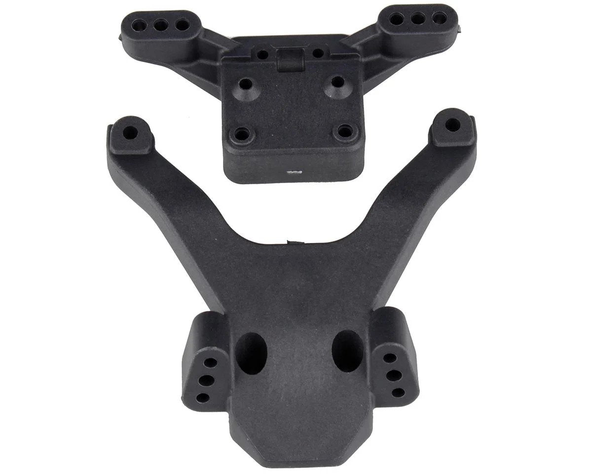 Team Associated - RC10B6.3 Factory Team Front Top Plate & Ballstud Mount (Carbon) - 91875