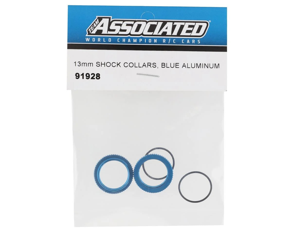 Team Associated - 13mm Shock Collars (Blue) - 91928