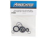 Team Associated - 13mm Shock Collar & Seal Retainer Set (Black) - 91929