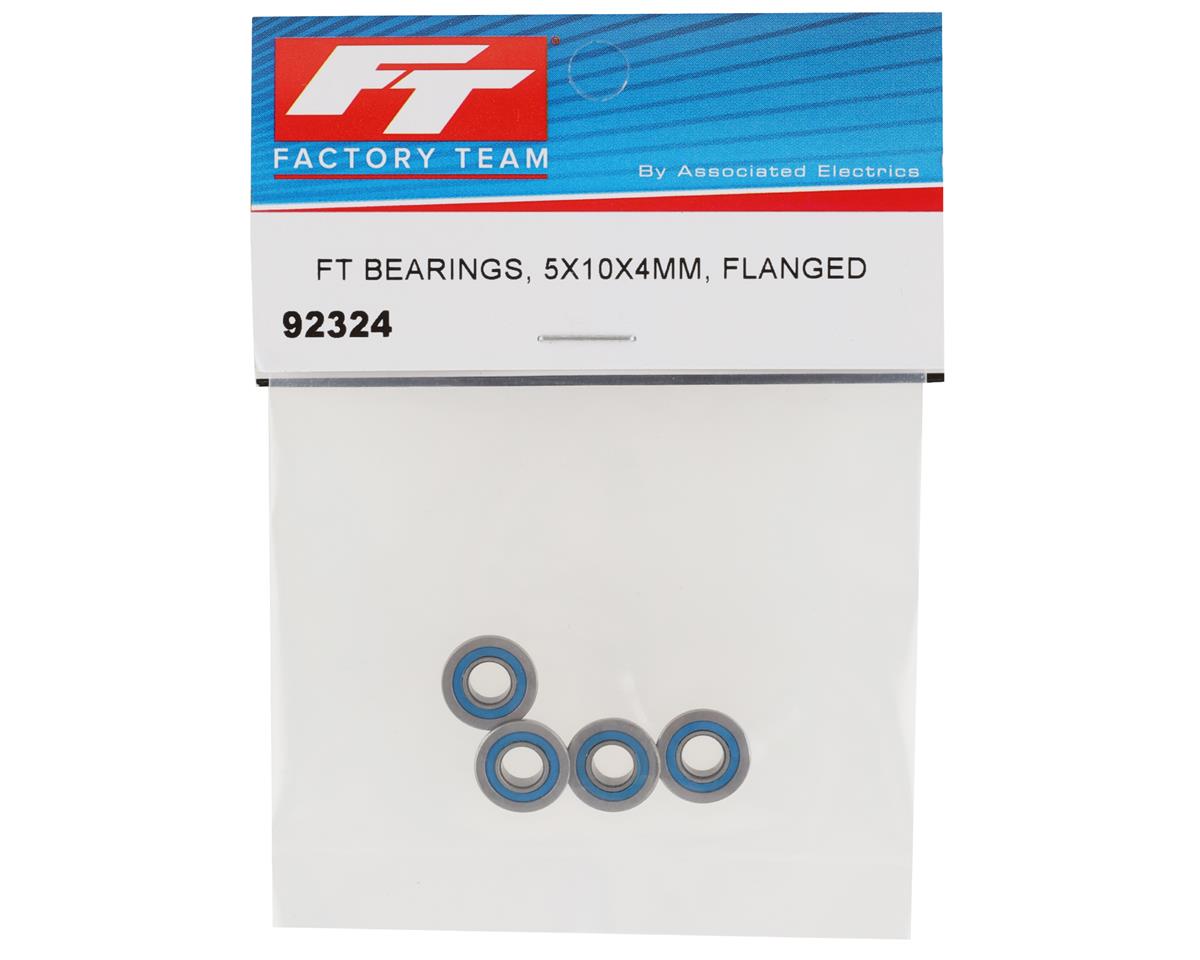 Team Associated - 5x10x4mm Factory Team Flanged Bearings (4) - 92324