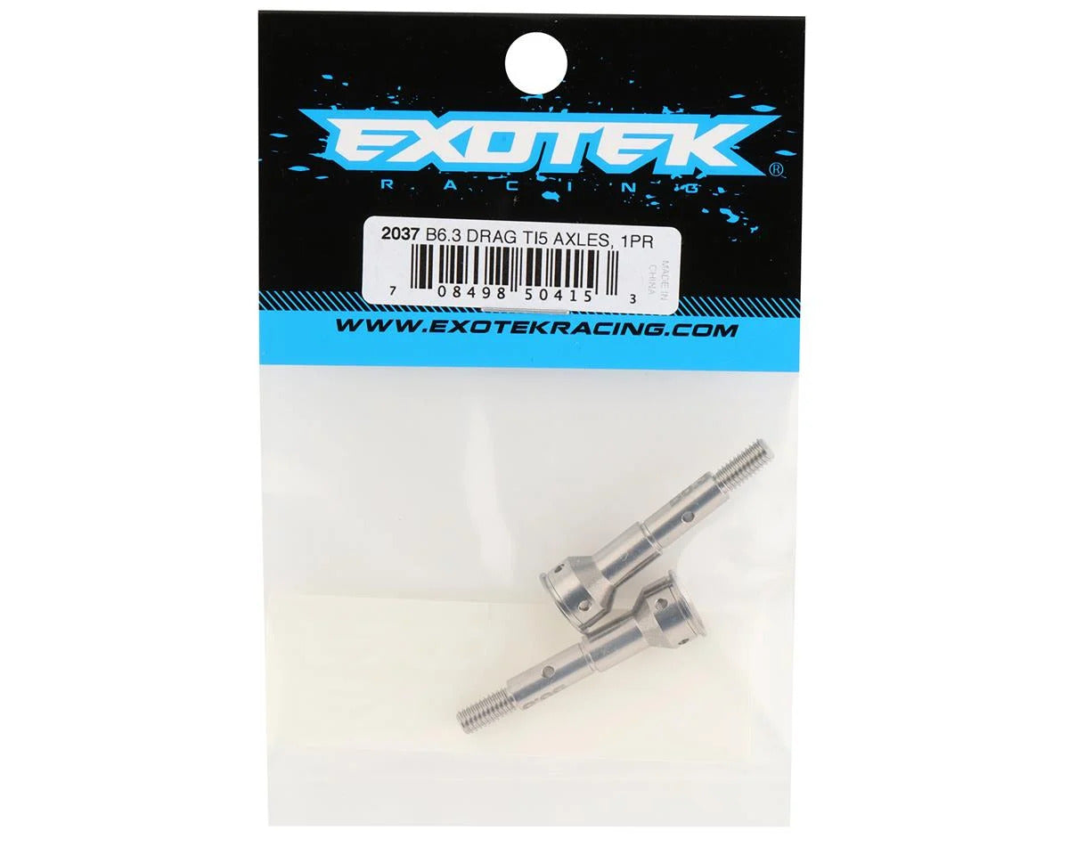 Exotek - B6.3 Titanium Lightweight Rear CVA Axles (2) (Drag Racing Only) - 2037