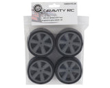 Gravity RC USGT Pre-Mounted GT Belted Rubber Tires w/GT Wheel (Grey) (4) w/12mm Hex