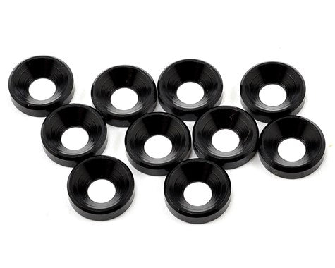 Tekno RC M4 Countersunk Washer (Black) (10) - 1228