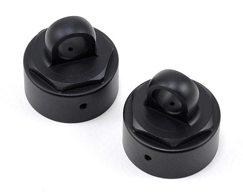 Tekno RC Aluminum Vented Shock Cap Set (Gun Metal) (2) - 6003