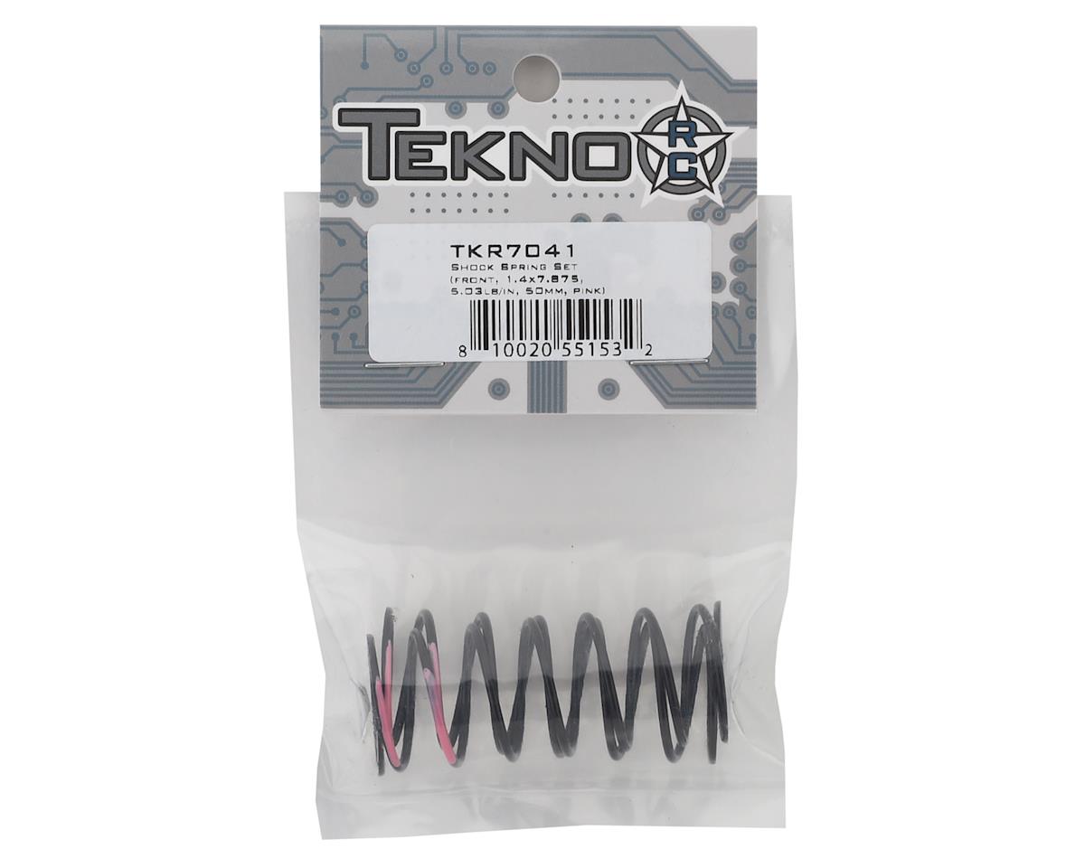 Tekno RC - 50mm Front Shock Spring Set (Pink) (2) (5.03lb-in) - 7041