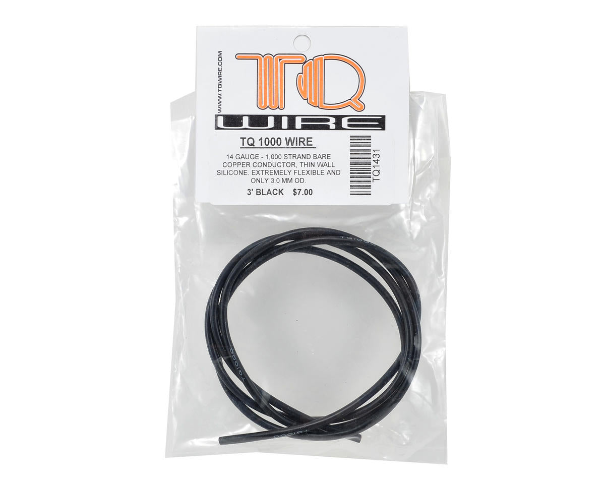 TQ Wire - Silicone Wire (Black) (3') (14AWG) - 1431